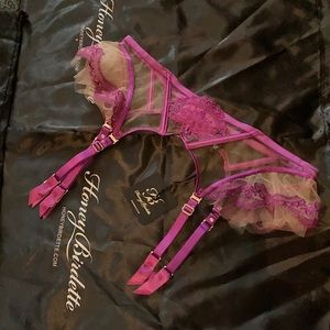 Honey Birdette Orchid Suspender